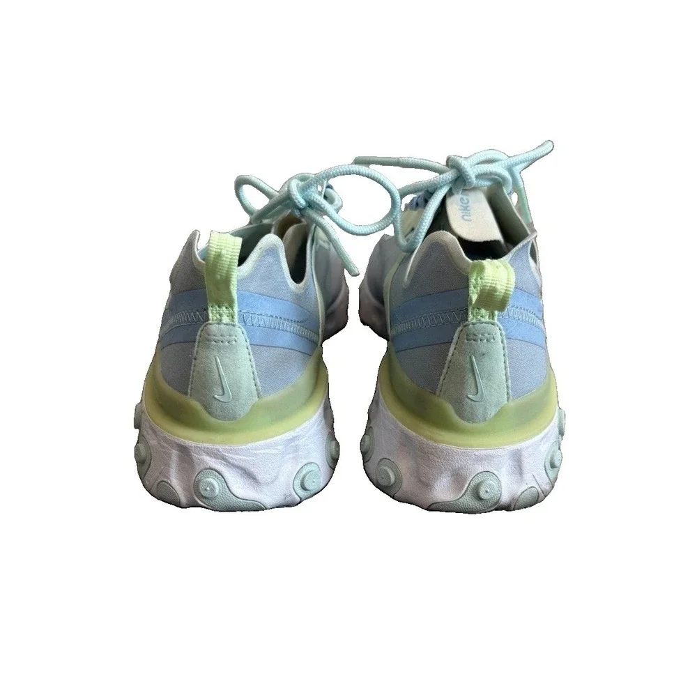 Nike React Element 55 Frosted Spruce White Blue Green Running Shoe Sz 8.5 BQ2728